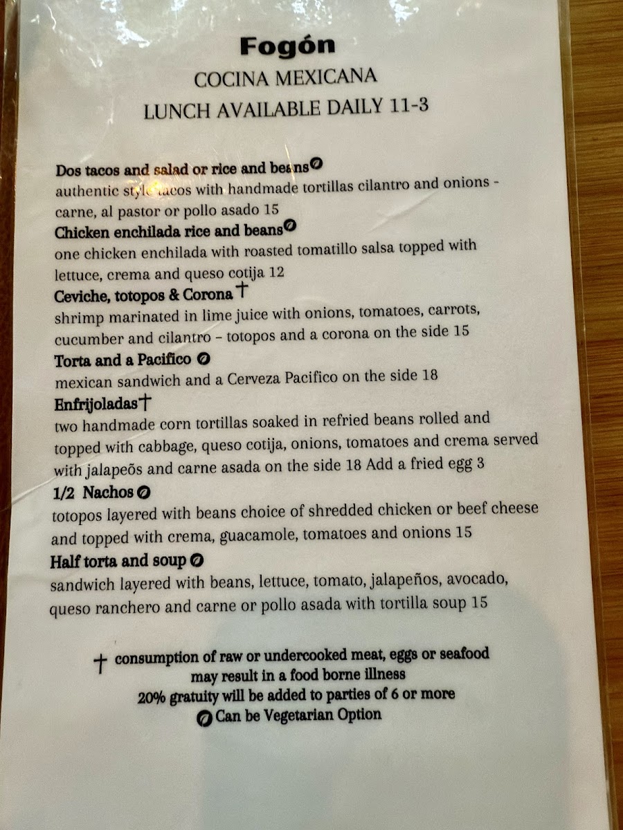 Fogón Cocina Mexicana Menu - Image 4